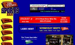 Tickets Sports Bar Website